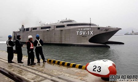 美“喬克托城”號聯合高速運輸艦下水