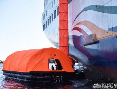 中航威海完成客滾船項目海上撤離系統報驗