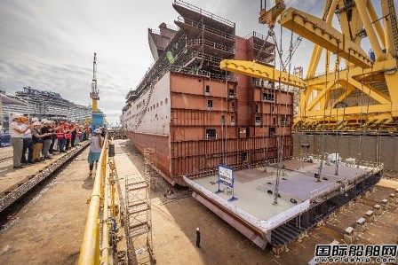 Fincantieri為冠達郵輪建造“Queen Anne”號鋪設龍骨