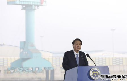 韓國總統出席！HD現代群山船廠交付重啟后首批分段