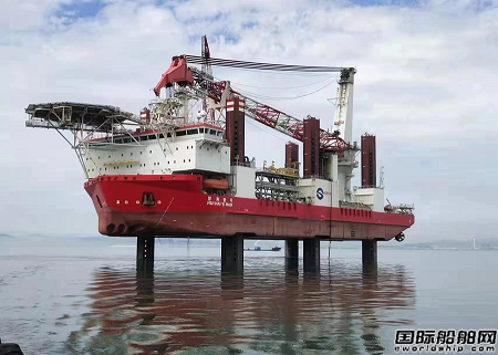 “慧海壹號”輪完成山東海域兩臺風機機組安裝作業