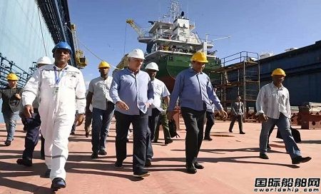 古巴國家主席視察！華潤大東建造加勒比地區最大浮船塢投產