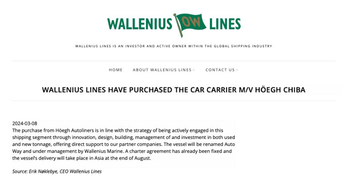 Wallenius LinesُYZ\܇\ݔ