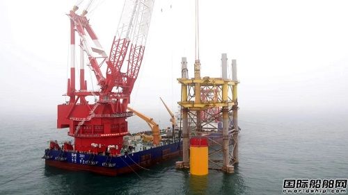 首戰告捷！中交海峰風電“海峰2001”完成單樁沉樁任務